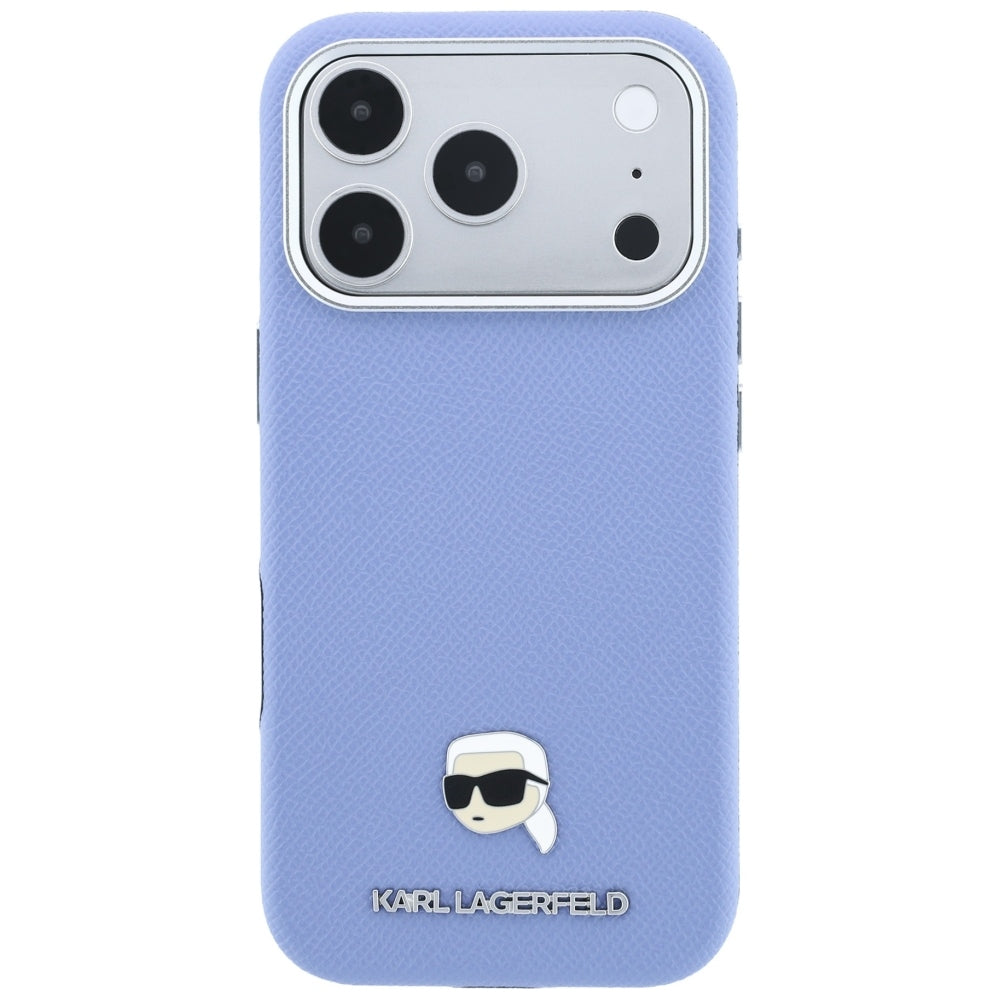 MagSafe futrola za Apple iPhone 18 Pro Max / 17 Pro Max, Karl Lagerfeld, Grained Karl Head's Metal, Plava