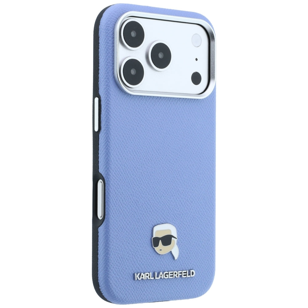 MagSafe futrola za Apple iPhone 18 Pro Max / 17 Pro Max, Karl Lagerfeld, Grained Karl Head's Metal, Plava