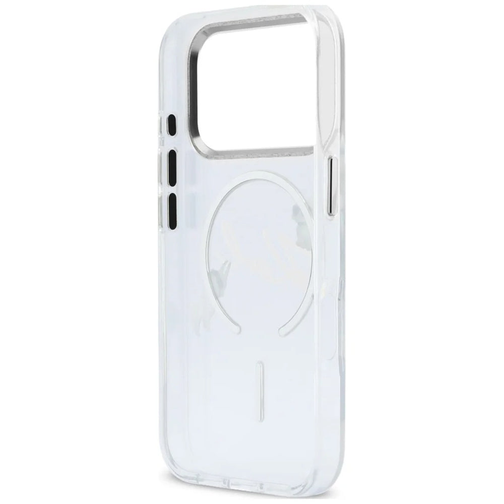 MagSafe maska za Apple iPhone 18 Pro Max / 17 Pro Max, Karl Lagerfeld, IML Choupette Karl Script Logo, Prozirna