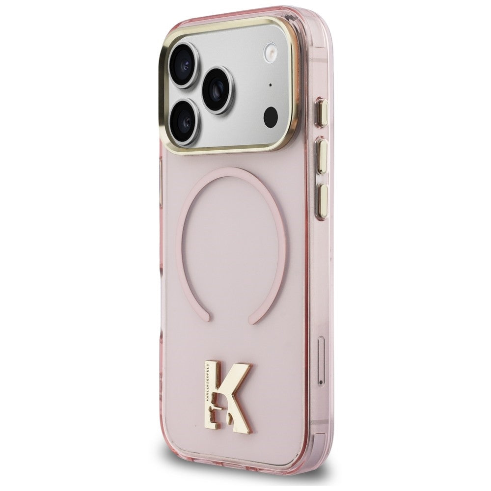 MagSafe maska za Apple iPhone 18 Pro Max / 17 Pro Max, Karl Lagerfeld, IML Karl Head Logo, ružičasta