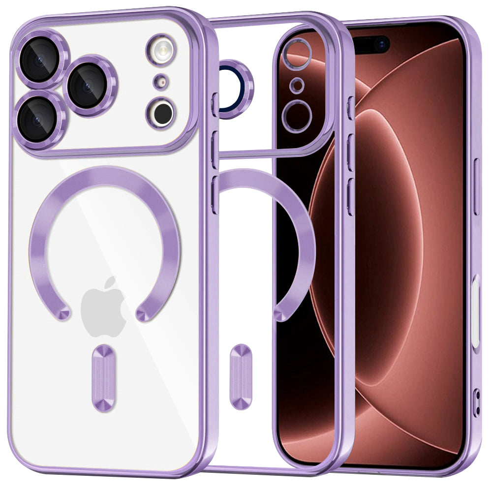 MagSafe futrola za Apple iPhone 18 Pro Max / 17 Pro Max, Techsuit, Luxury Crystal, Svijetlo Ljubičasta