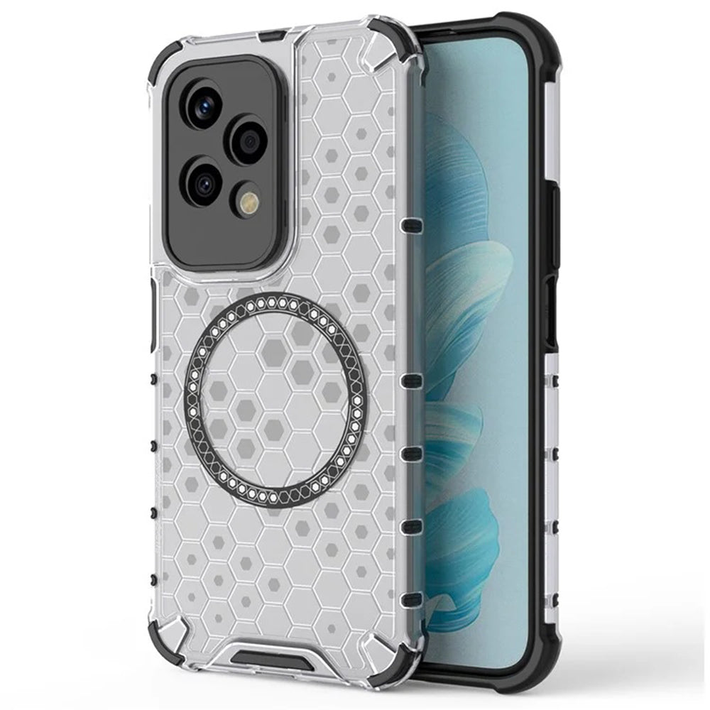 MagSafe futrola za Honor 200 Lite, Techsuit, HoneyComb Shield, Bijela