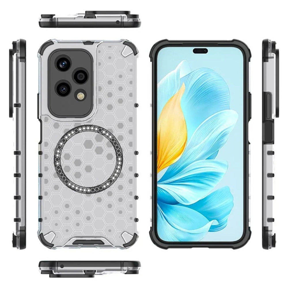 MagSafe futrola za Honor 200 Lite, Techsuit, HoneyComb Shield, Bijela