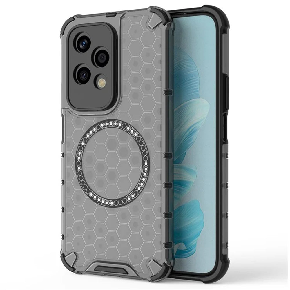 MagSafe futrola za Honor 200 Lite, Techsuit, HoneyComb Shield, Crna