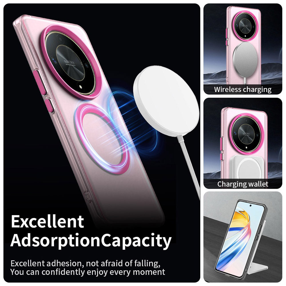 MagSafe futrola za Honor Magic6 Lite, Techsuit, CandyCase, Roza