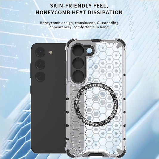 MagSafe futrola za Honor Magic6 Lite, Techsuit, HoneyComb Shield, Bijela