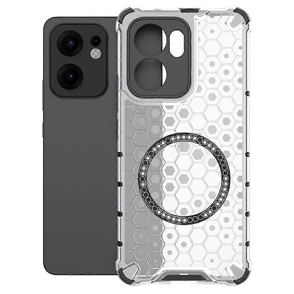 MagSafe futrola za Oppo Reno13 FS 5G / Reno13 F 4G / Reno13 F, Techsuit, HoneyComb Shield, Bijela