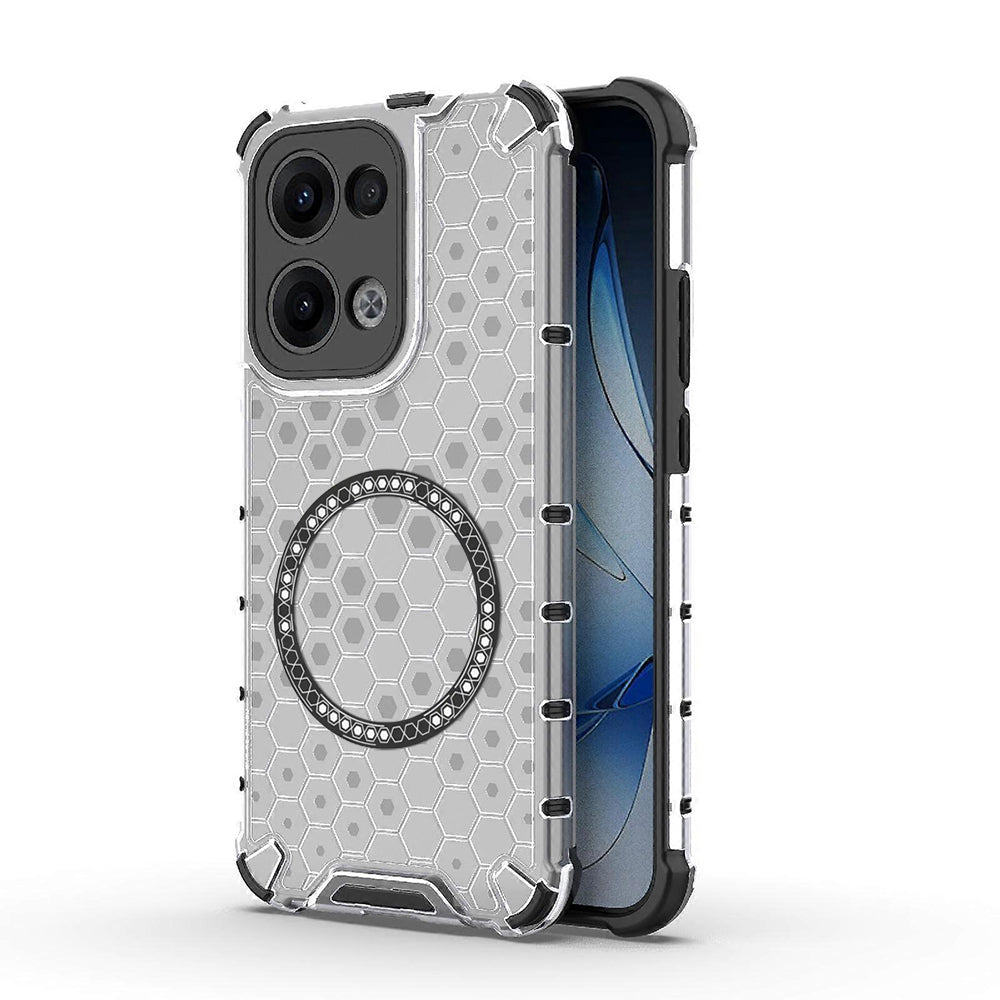 MagSafe futrola za Oppo Reno13, Techsuit, HoneyComb Shield, Bijela