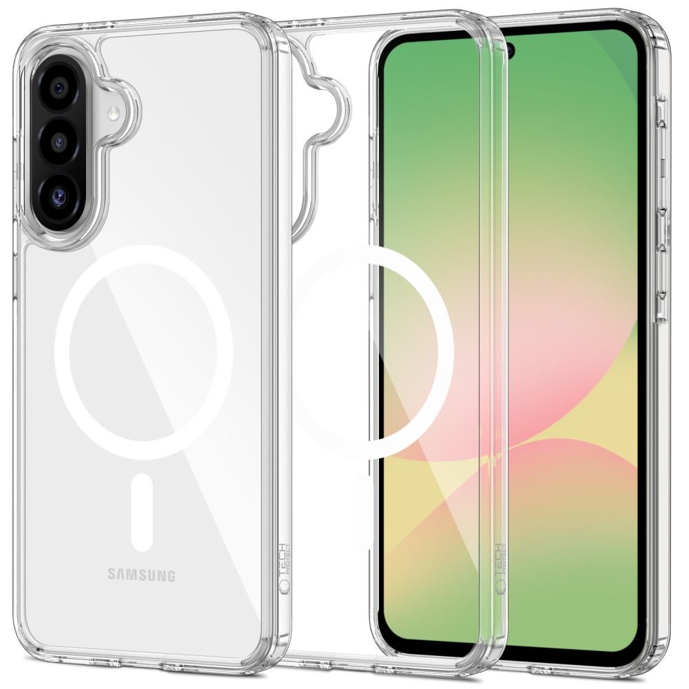 Futrola MagSafe za Samsung Galaxy A56 A566, Tech-Protect, Flexair Hybrid, Prozirna