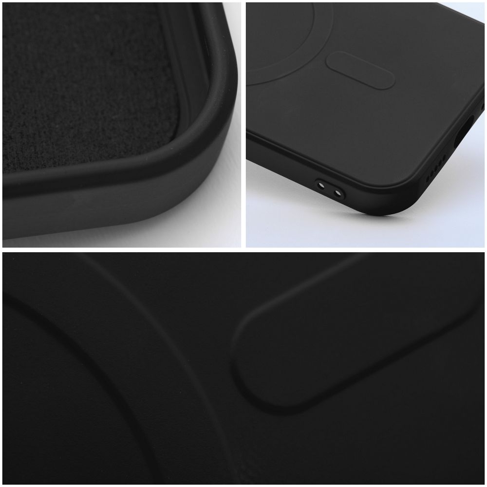 MagSafe maska za Samsung Galaxy A36 A366, OEM, Silicone Mag, Crna