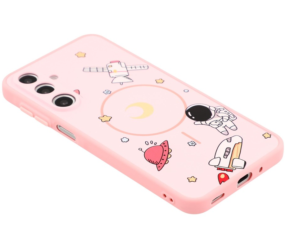 MagSafe futrola za Samsung Galaxy S25 Ultra S938, OEM, Cartoon Astronaut, Roza