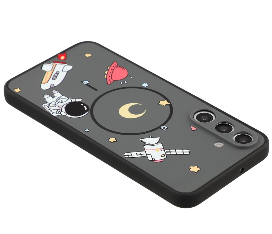 MagSafe futrola za Samsung Galaxy S25 Ultra S938, OEM, Cartoon Astronaut, Crna