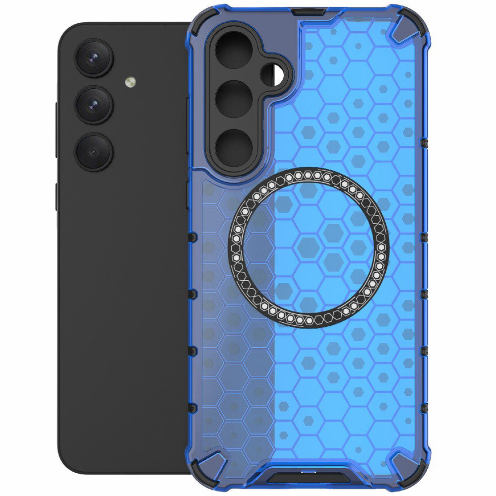 MagSafe maska za Samsung Galaxy A26 A266, Techsuit, HoneyComb Shield, Plava