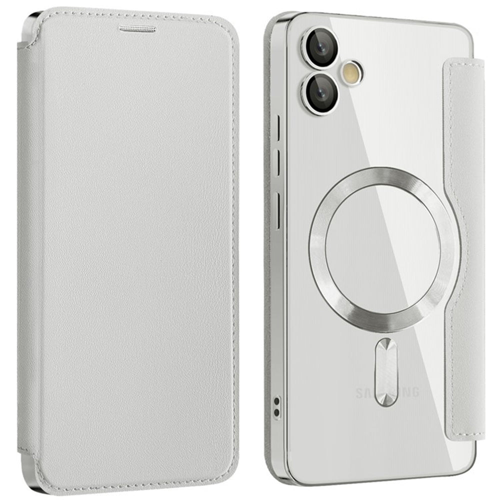 MagSafe futrola za Samsung Galaxy A05 A055, Techsuit, SmartMag Book, Siva