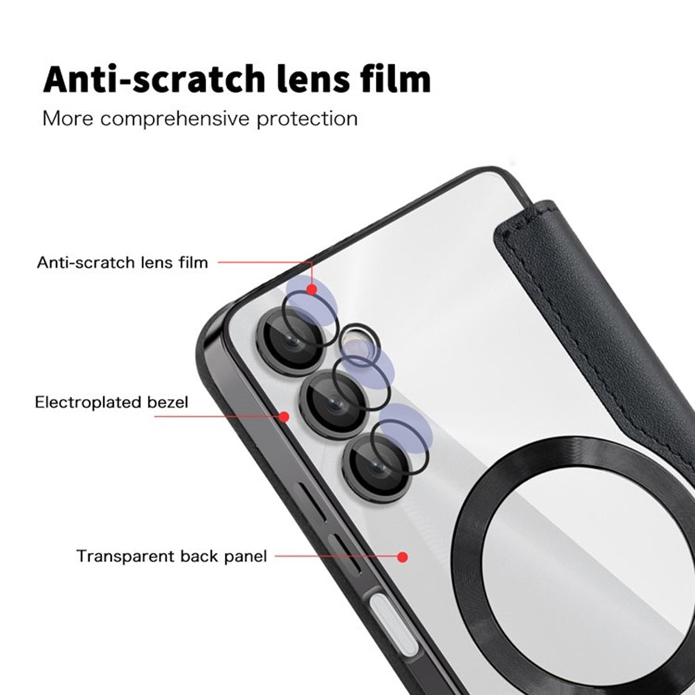 MagSafe futrola za Samsung Galaxy A05s A057, Techsuit, SmartMag Book, Crna