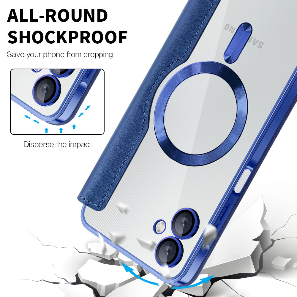 MagSafe futrola za Samsung Galaxy A06 A065, Techsuit, SmartMag Book, Plava