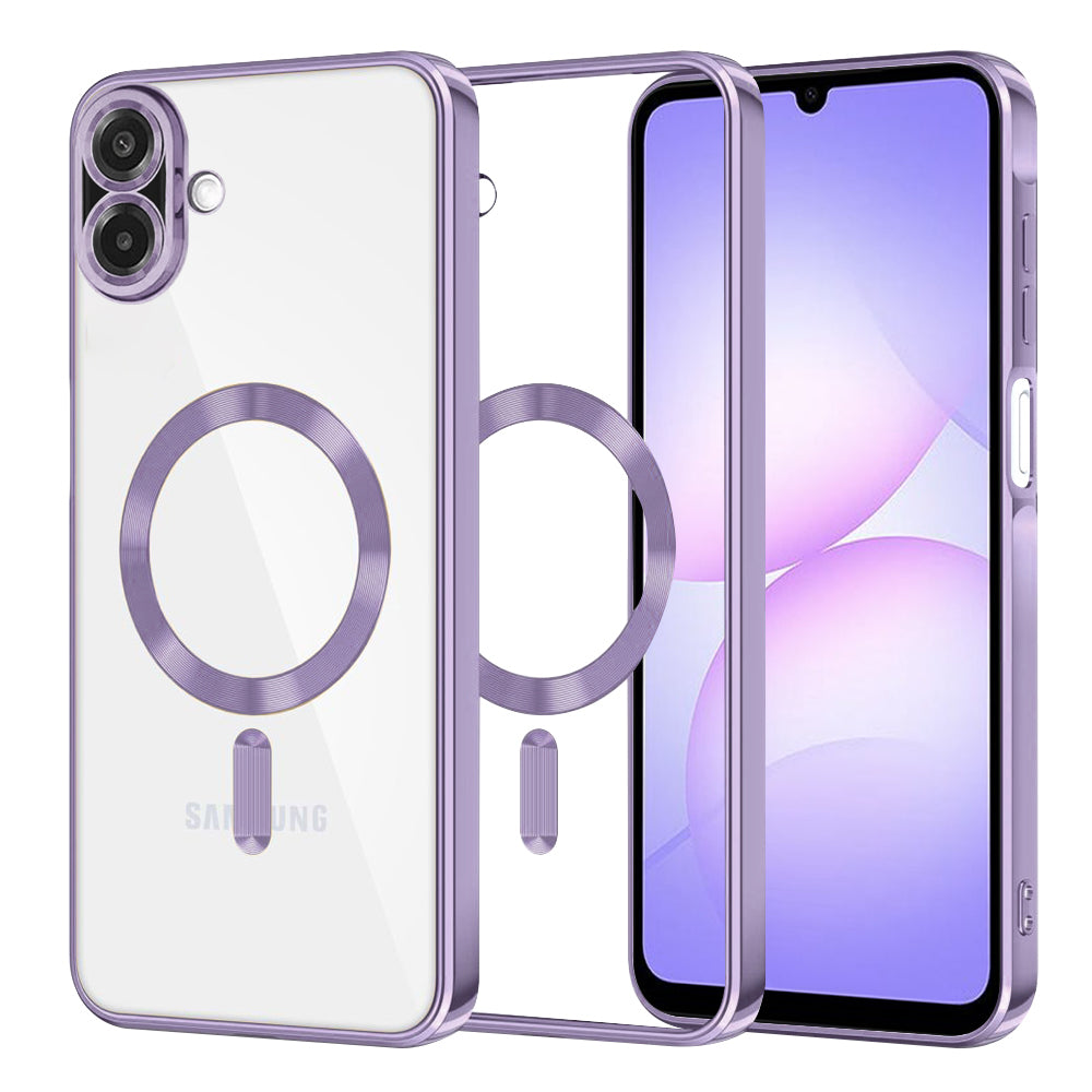 MagSafe futrola za Samsung Galaxy A07 4G A075, Techsuit, Luxury Crystal, Svijetlo Ljubičasta
