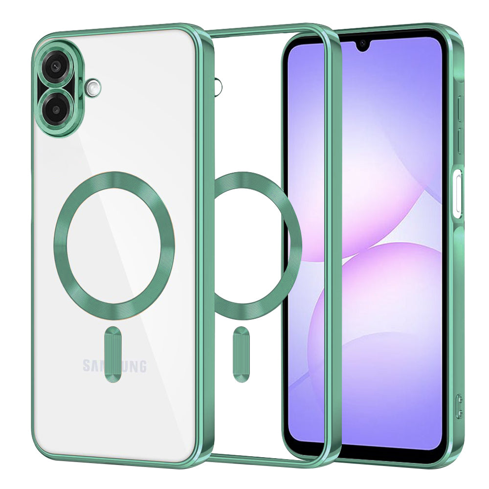 MagSafe maska za Samsung Galaxy A07 4G A075, Techsuit, Luxury Crystal, Svijetlo Zelena