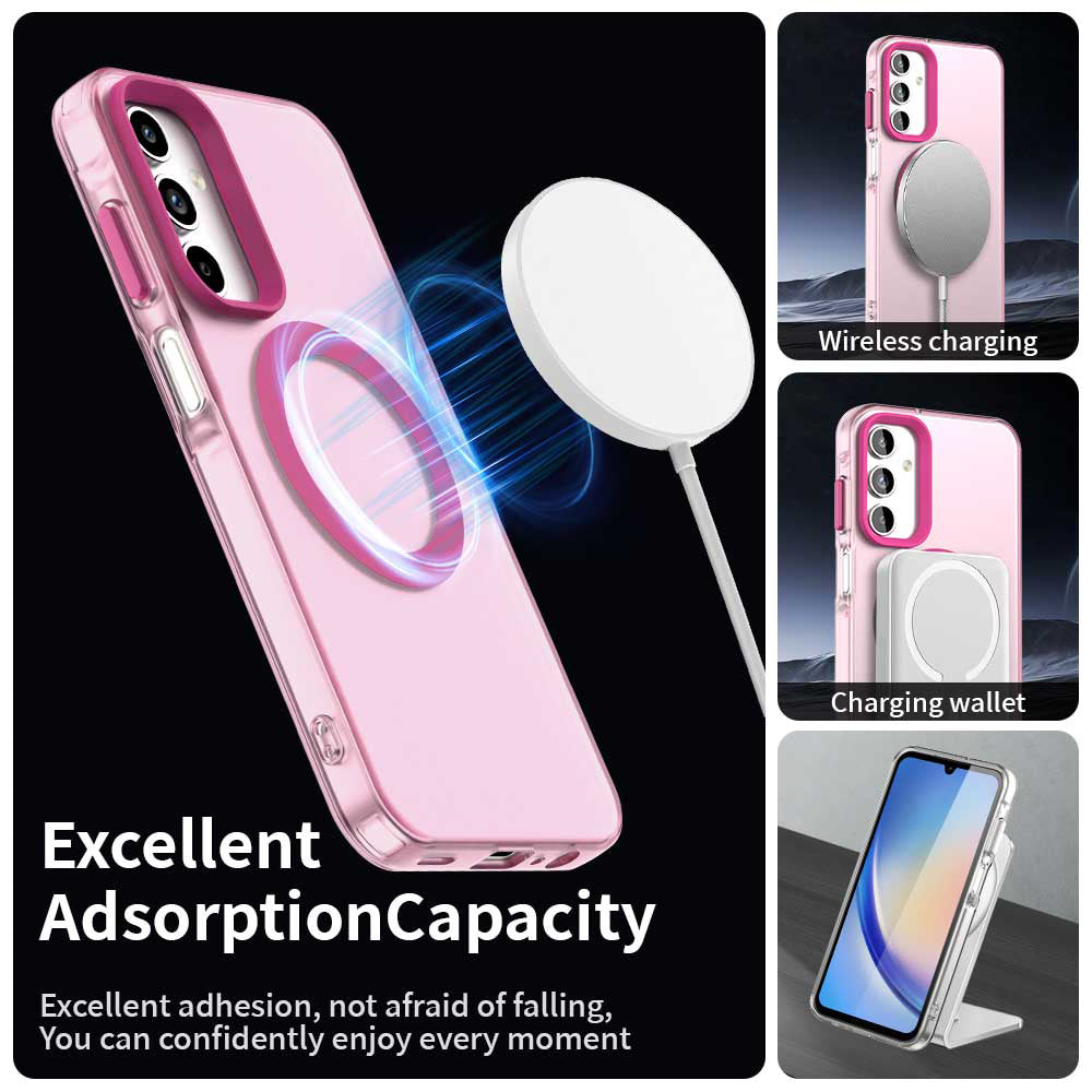 MagSafe futrola za Samsung Galaxy A15 5G A156 / A15 A155, Techsuit, CandyCase, Roza