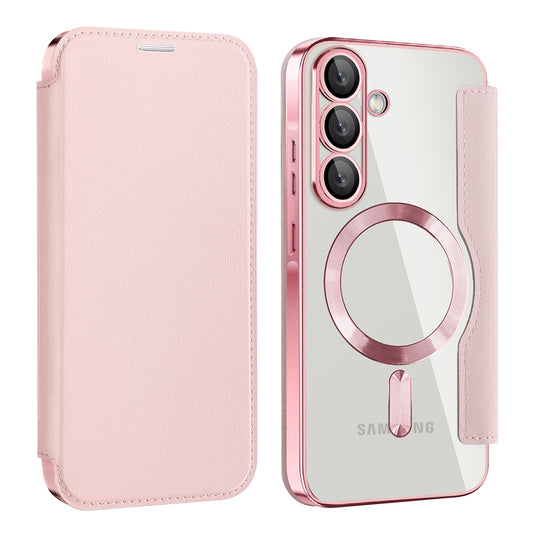 MagSafe futrola za Samsung Galaxy A26 A266, Techsuit, SmartMag Book, Roza