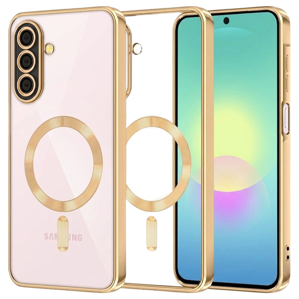 MagSafe maska za Samsung Galaxy A27 5G, Techsuit, Luxury Crystal, Zlatna