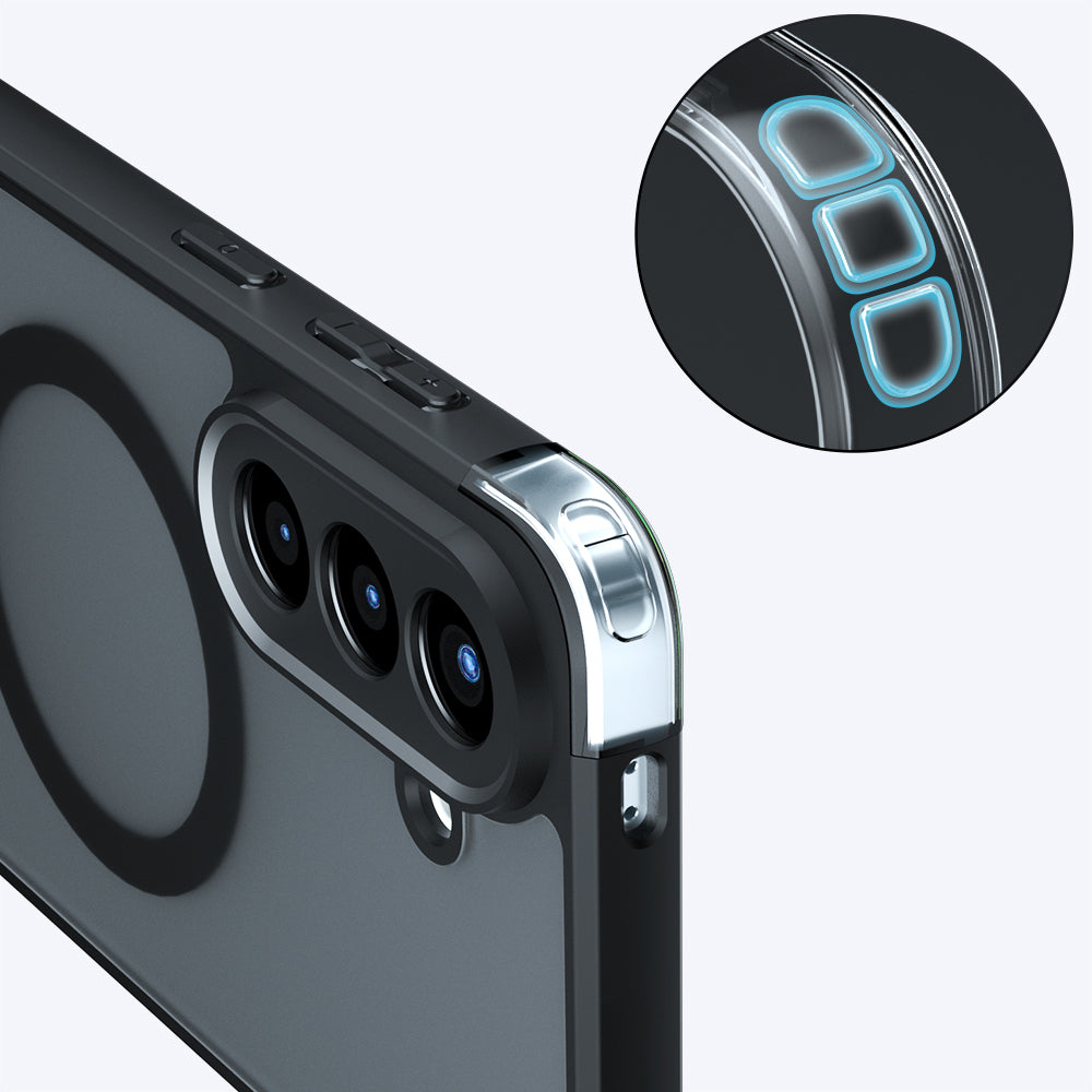 MagSafe futrola za Samsung Galaxy A27 5G, Techsuit, PureFrost, Crna Satenska