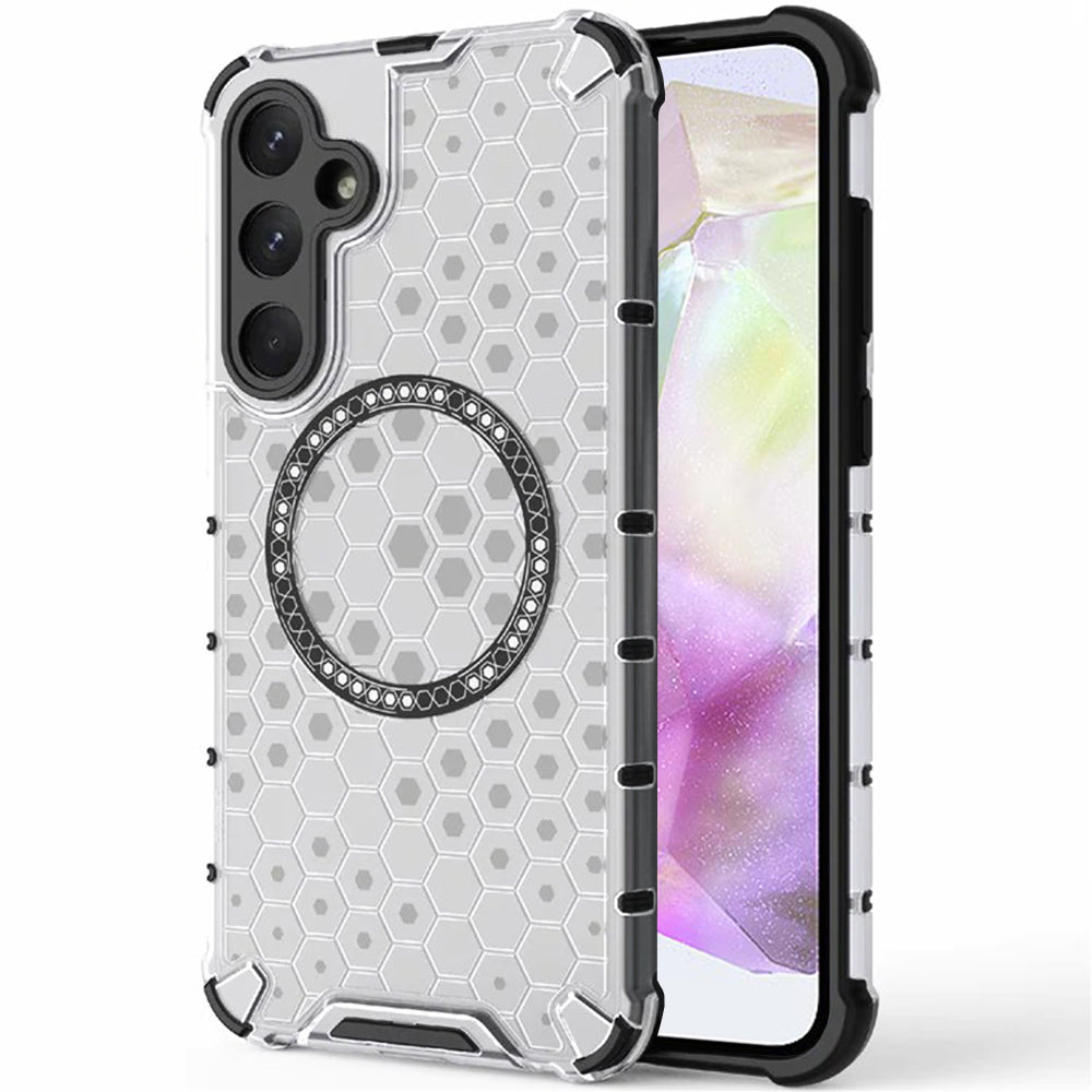 MagSafe futrola za Samsung Galaxy A35 5G A356, Techsuit, HoneyComb Shield, Bijela