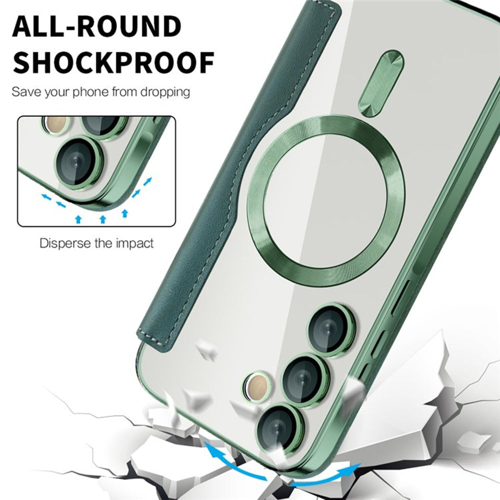 MagSafe futrola za Samsung Galaxy A35 5G A356, Techsuit, SmartMag Book, Zelena