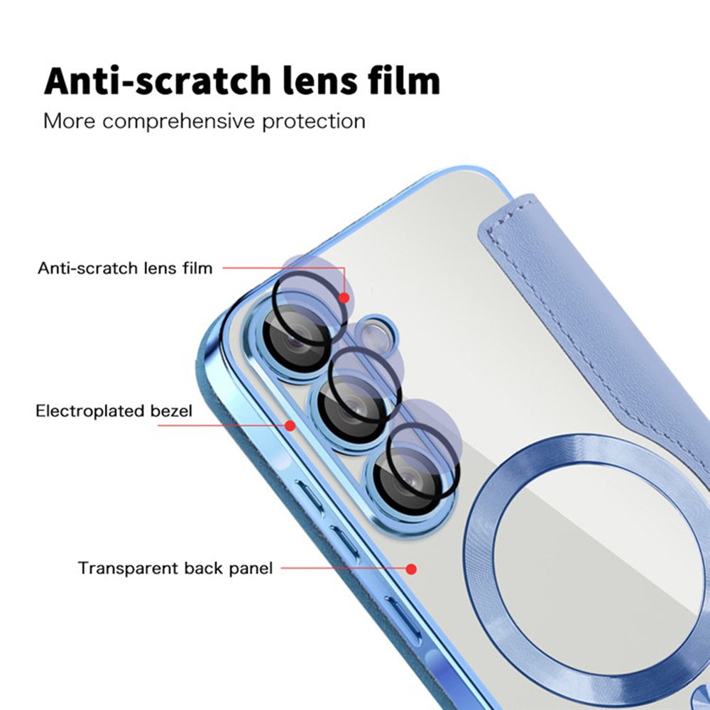 MagSafe futrola za Samsung Galaxy A36 A366, Techsuit, SmartMag Book, Plava