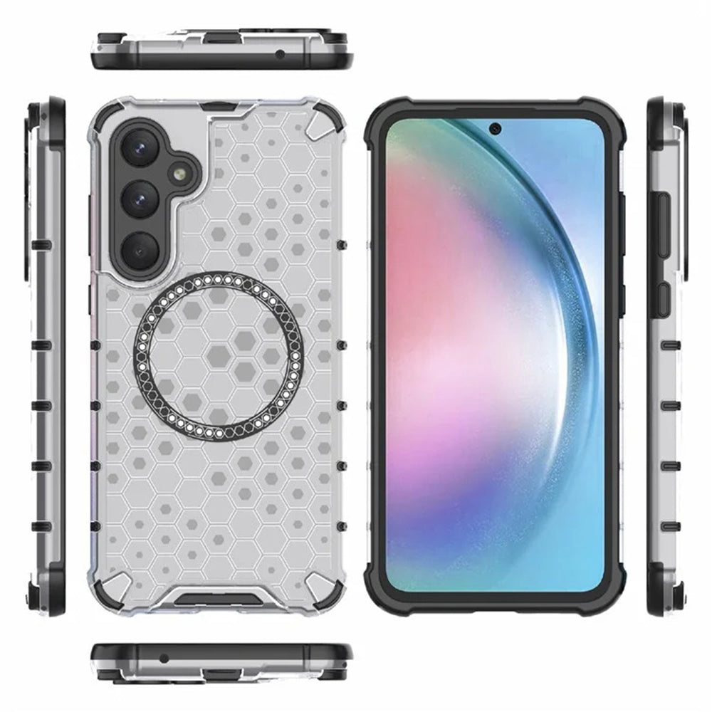 MagSafe futrola za Samsung Galaxy A55 5G A556, Techsuit, HoneyComb Shield, Bijela