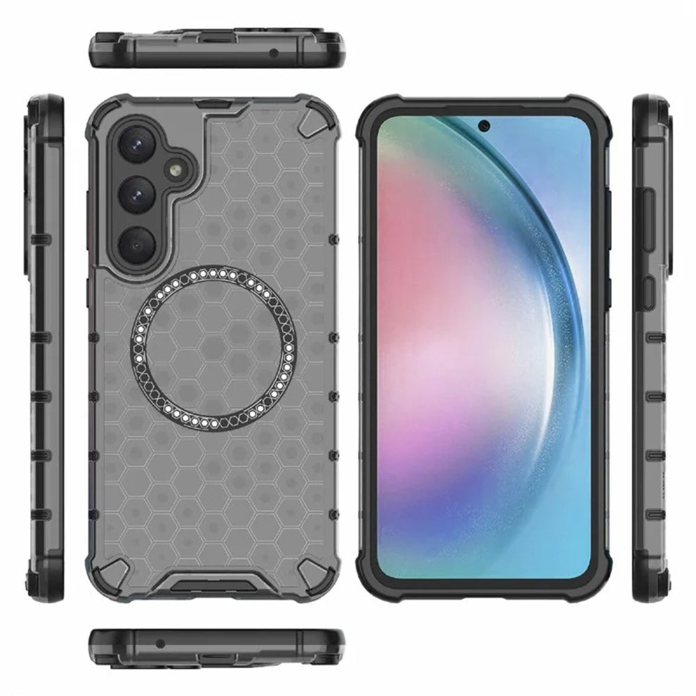 MagSafe futrola za Samsung Galaxy A55 5G A556, Techsuit, HoneyComb Shield, Crna