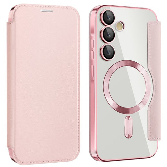 MagSafe futrola za Samsung Galaxy A55 5G A556, Techsuit, SmartMag Book, Roza