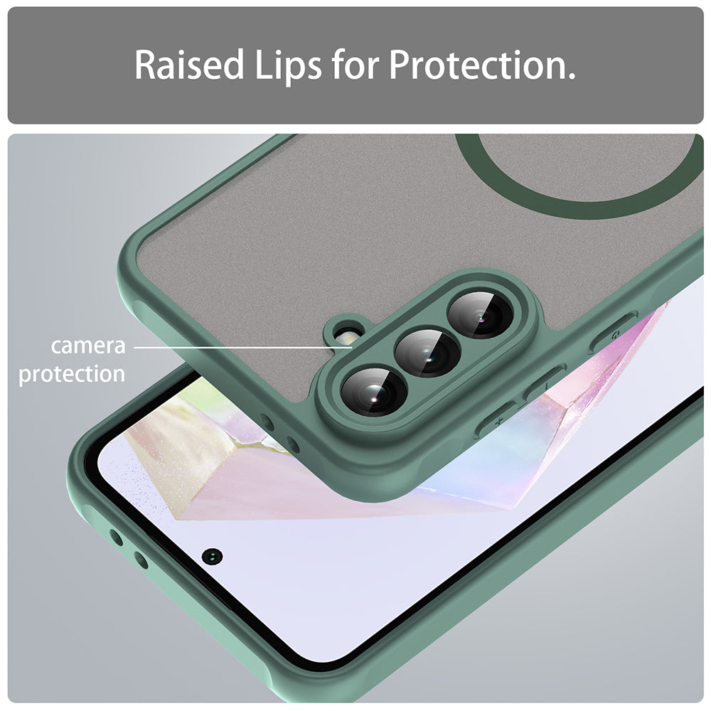 MagSafe futrola za Samsung Galaxy A56 A566, Techsuit, HaloFrost II, Zelena
