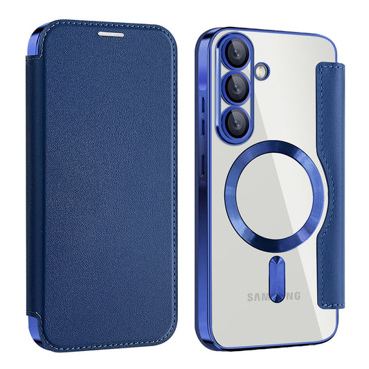 MagSafe futrola za Samsung Galaxy A56 A566, Techsuit, SmartMag Book, Plava