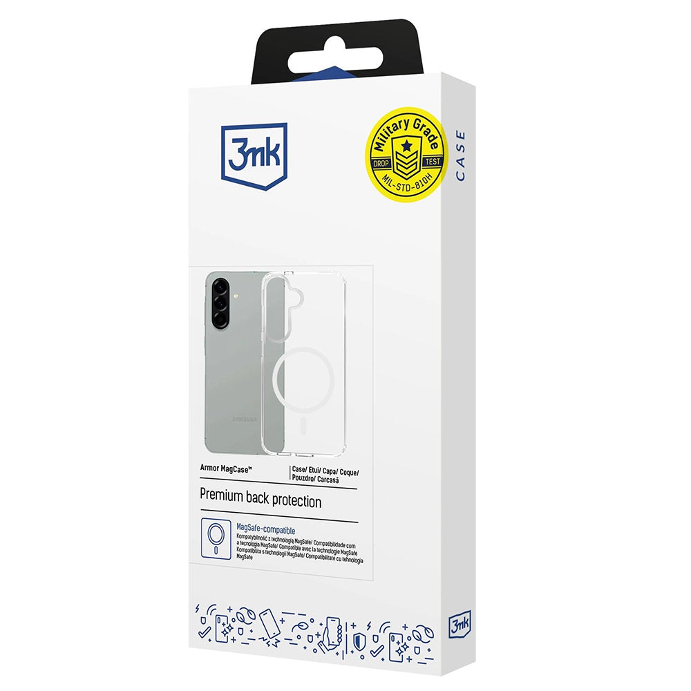 MagSafe futrola za Samsung Galaxy A57 5G, 3MK, Armor MagCase, Prozirna
