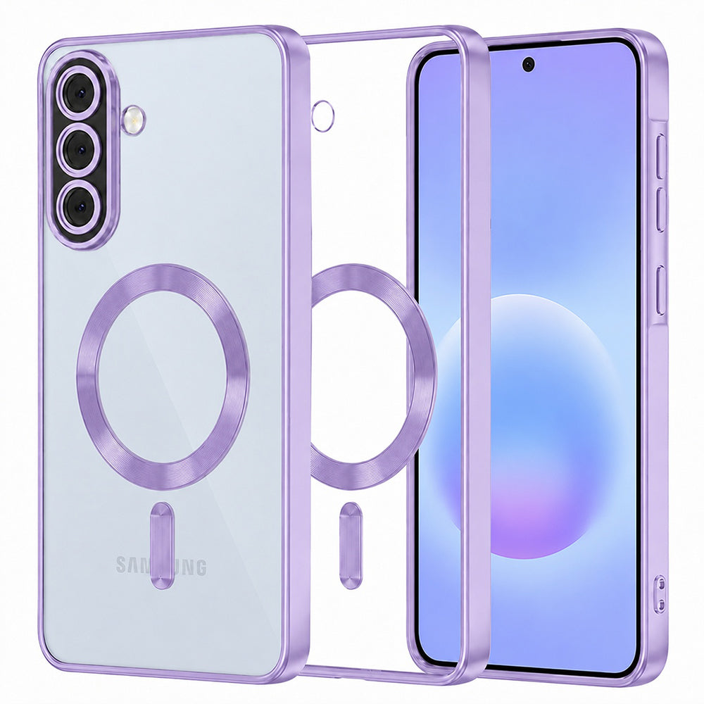 MagSafe futrola za Samsung Galaxy A57 5G, Techsuit, Luxury Crystal, Svijetlo Ljubičasta