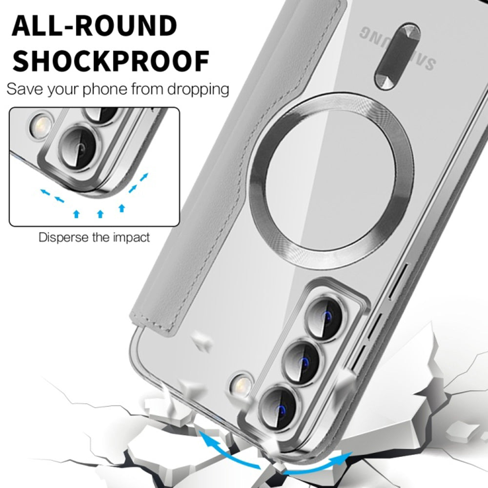 MagSafe futrola za Samsung Galaxy S22 5G S901, Techsuit, SmartMag Book, Siva