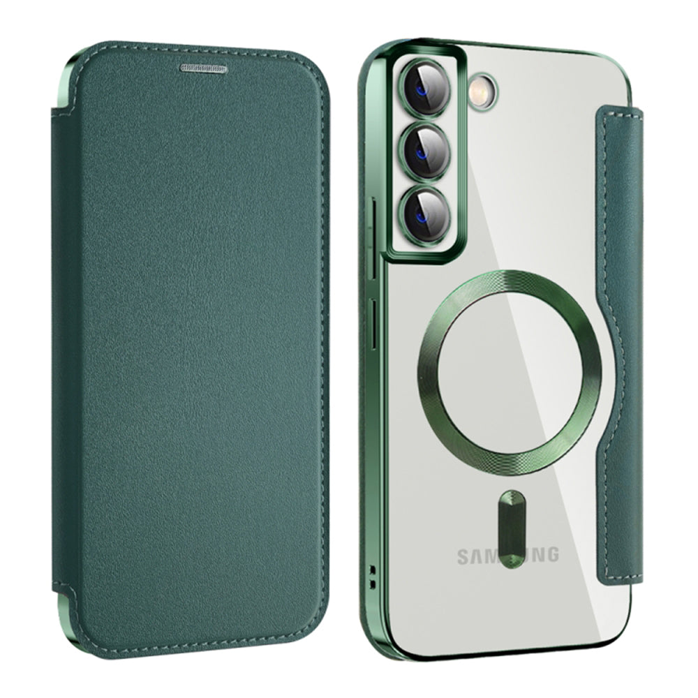 MagSafe futrola za Samsung Galaxy S22+ 5G S906, Techsuit, SmartMag Book, Zelena