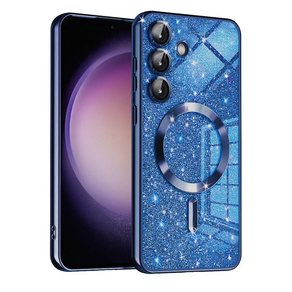 MagSafe futrola za Samsung Galaxy S23 FE S711, Techsuit, Luxury Glitter, Tamno Plava