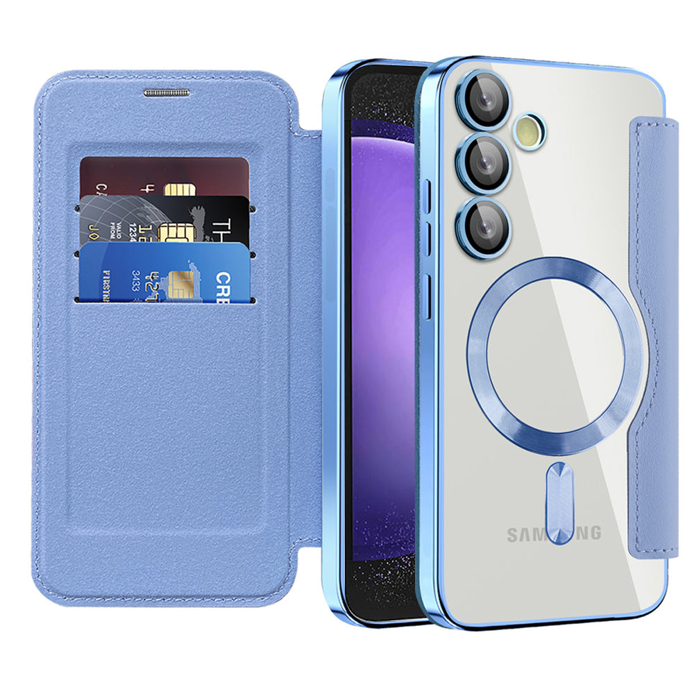 MagSafe futrola za Samsung Galaxy S23 FE S711, Techsuit, SmartMag Book, Plava