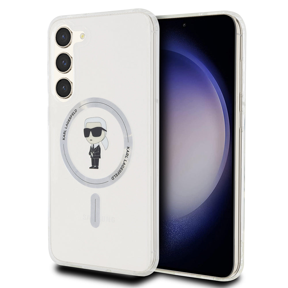 Futrola MagSafe za Samsung Galaxy S23+ S916, Karl Lagerfeld, IML Ikonik Karl, Prozirna