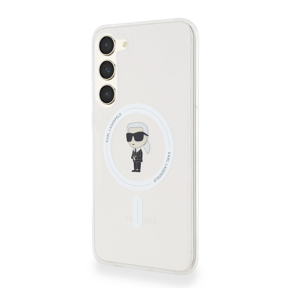 Futrola MagSafe za Samsung Galaxy S23+ S916, Karl Lagerfeld, IML Ikonik Karl, Prozirna