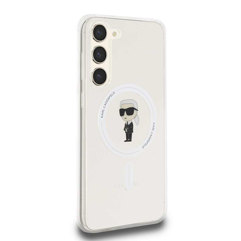 Futrola MagSafe za Samsung Galaxy S23+ S916, Karl Lagerfeld, IML Ikonik Karl, Prozirna