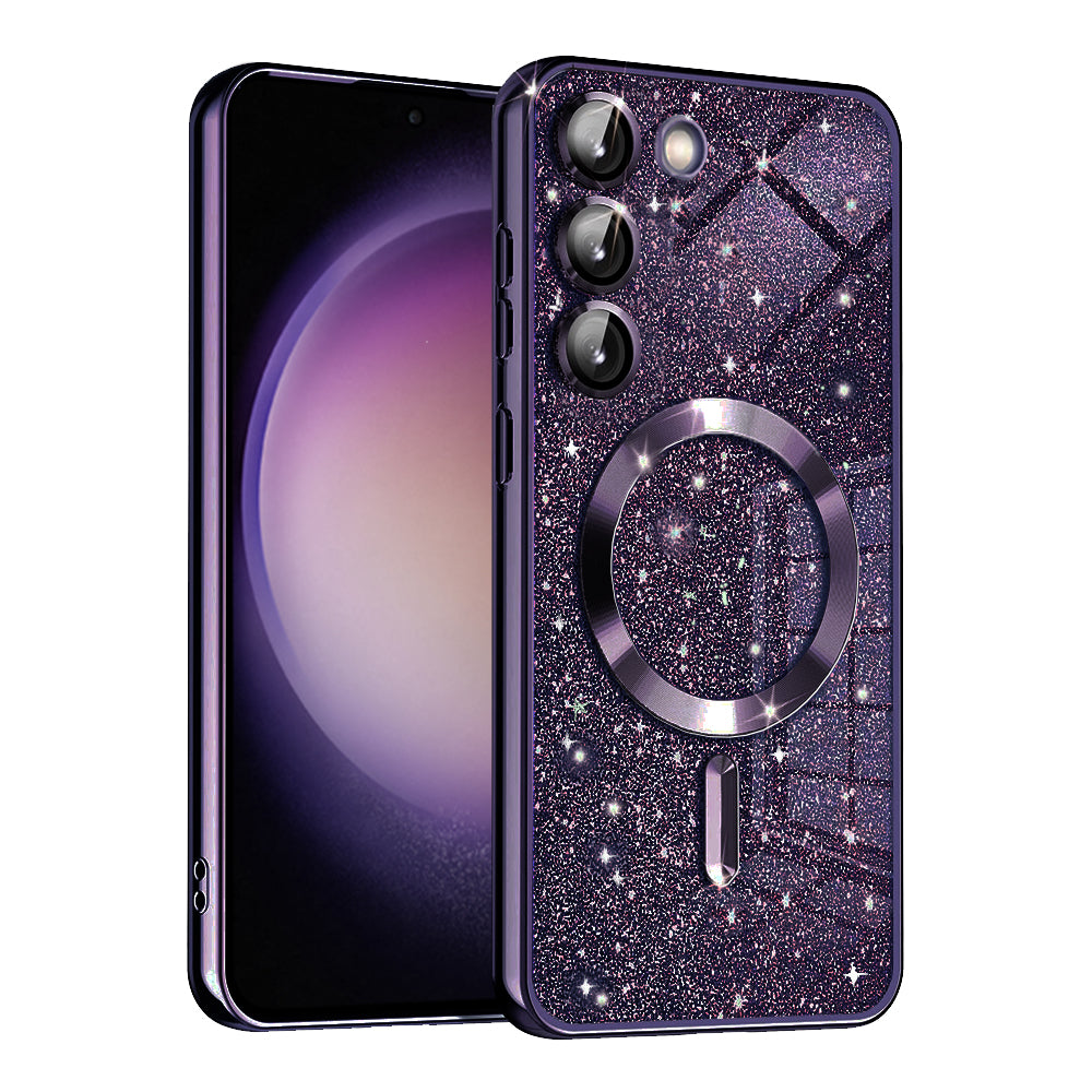 MagSafe futrola za Samsung Galaxy S23+ S916, Techsuit, Luxury Glitter, Tamno Ljubičasta