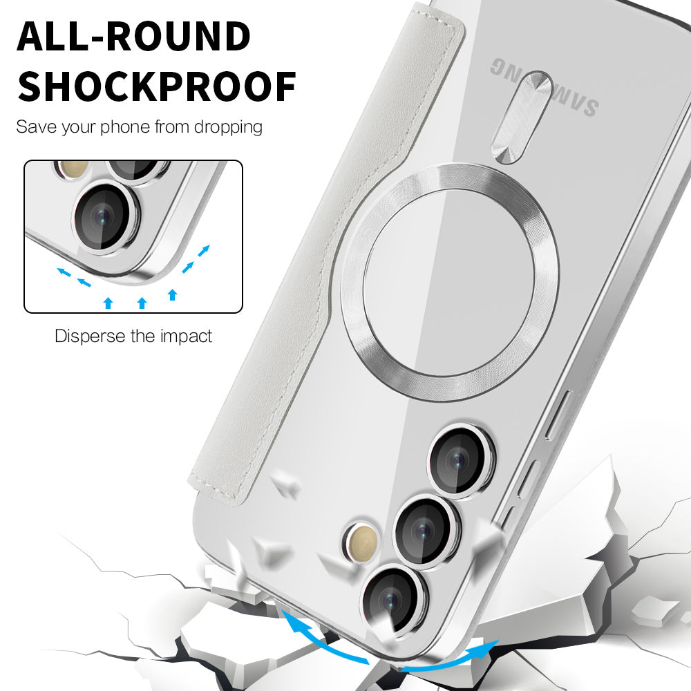 MagSafe futrola za Samsung Galaxy S23+ S916, Techsuit, SmartMag Book, Siva
