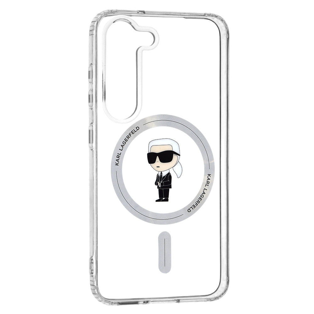 MagSafe futrola za Samsung Galaxy S23 S911, Karl Lagerfeld, IML Ikonik Karl, Prozirna