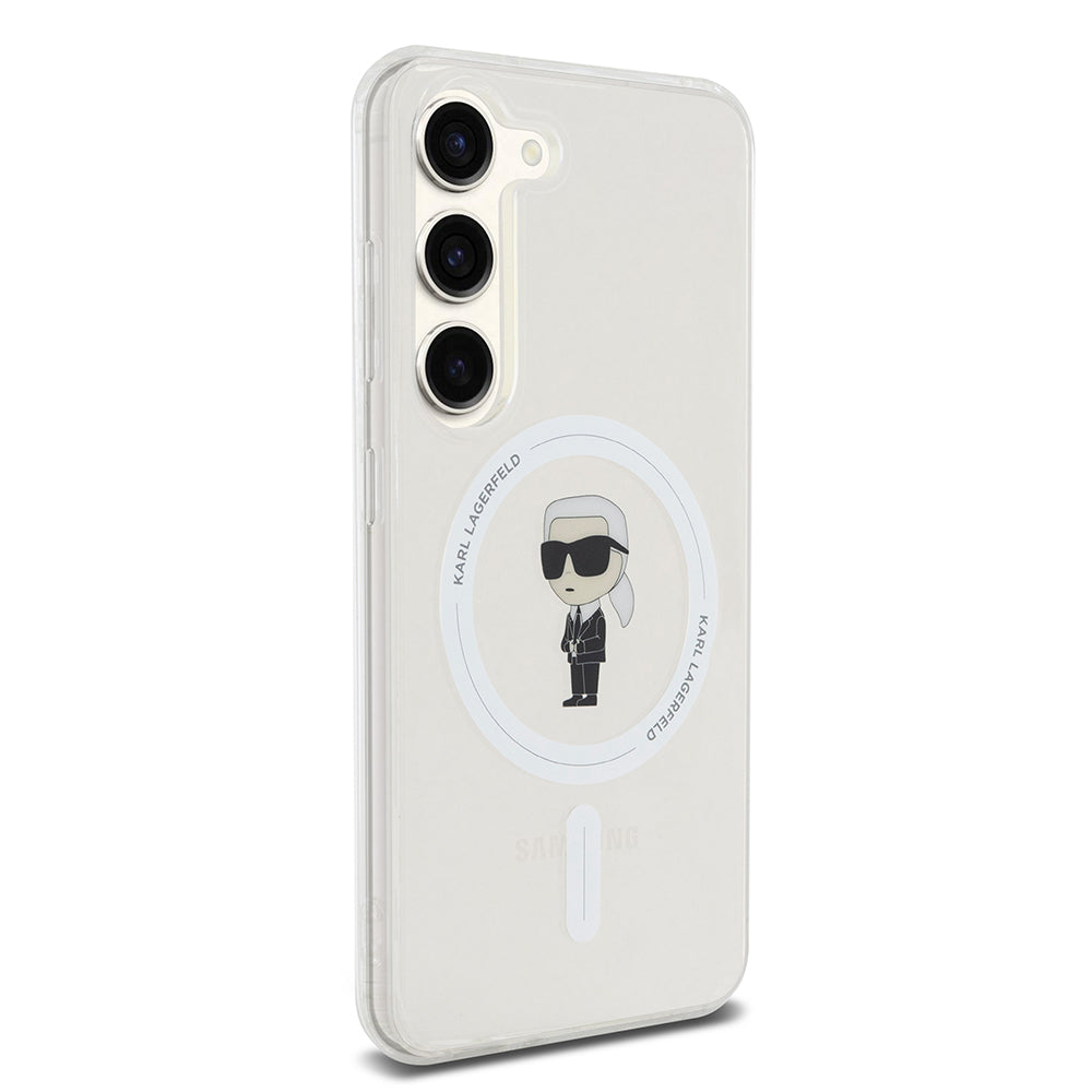 MagSafe futrola za Samsung Galaxy S23 S911, Karl Lagerfeld, IML Ikonik Karl, Prozirna