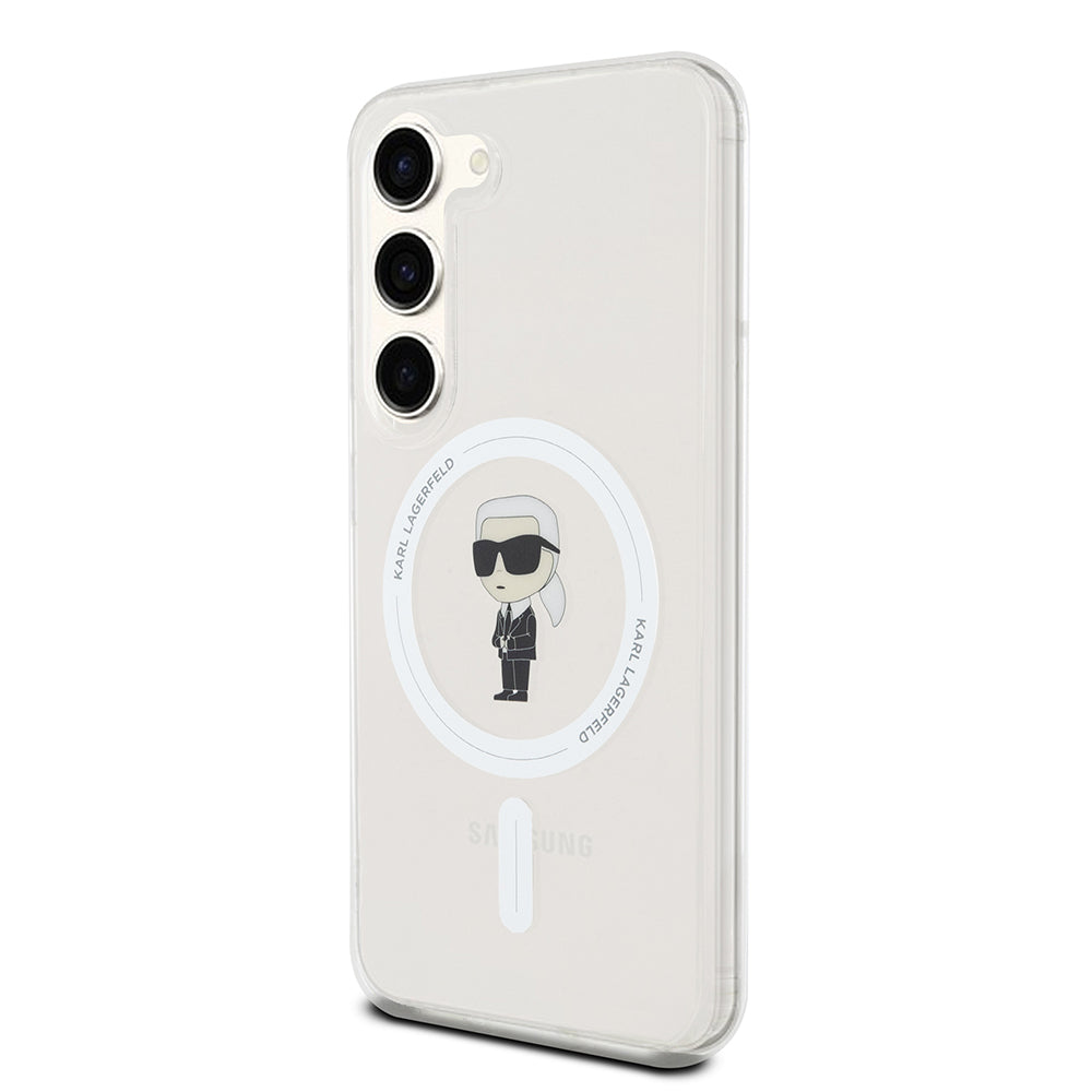 MagSafe futrola za Samsung Galaxy S23 S911, Karl Lagerfeld, IML Ikonik Karl, Prozirna