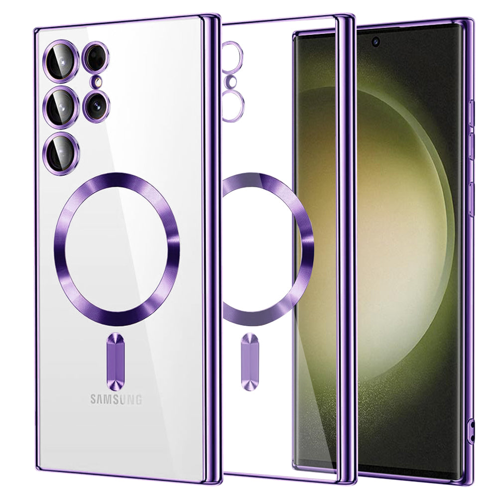 MagSafe maska za Samsung Galaxy S23 Ultra S918, Techsuit, Luxury Crystal, Svijetlo Ljubičasta