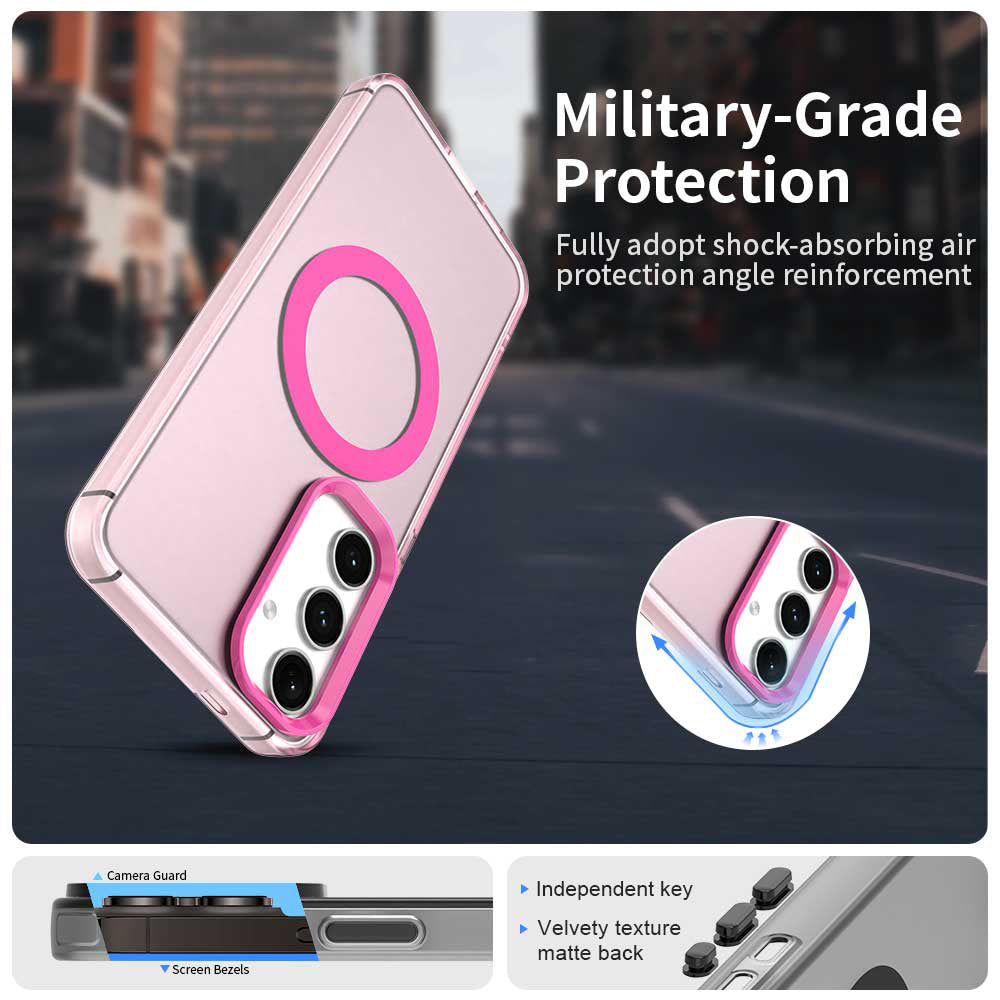 MagSafe maska za Samsung Galaxy S24 FE S721, Techsuit, CandyCase, Roza